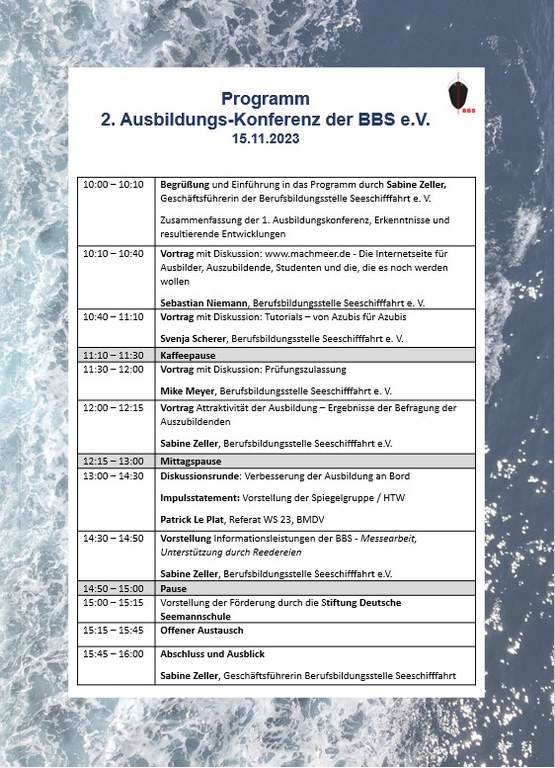 Einladung zur 2. Ausbildungskonferenz