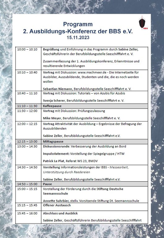 Zusammenfassung der 2. Ausbildungskonferenz